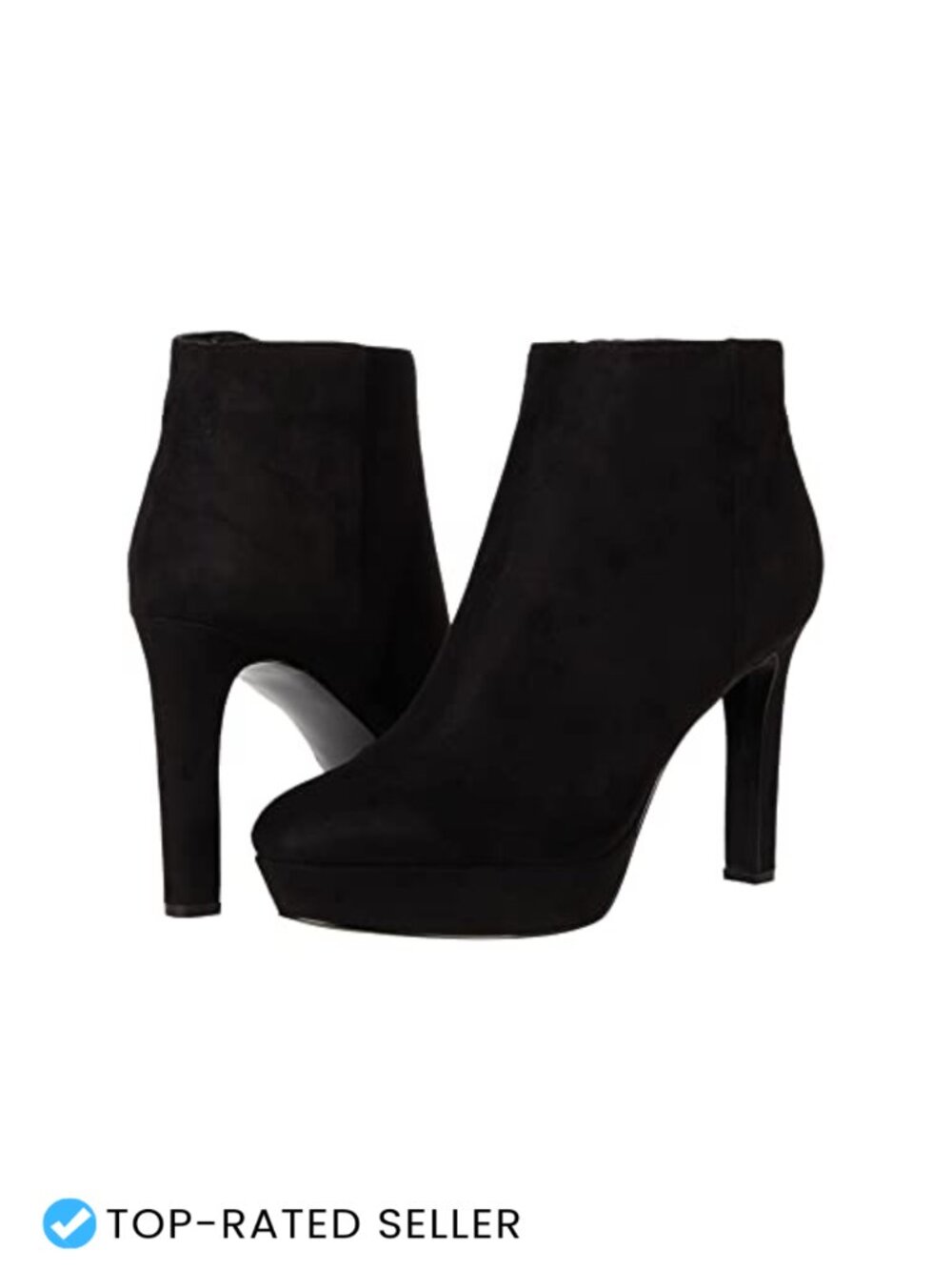 Nine West Suede Ankle Bootie Stiletto Heel Platform Casual